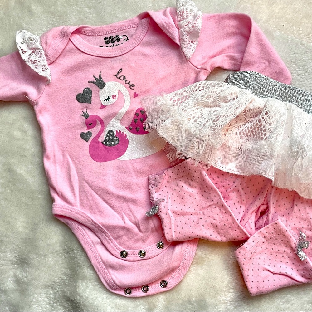 0-3 months tutu pant/bodysuit set
